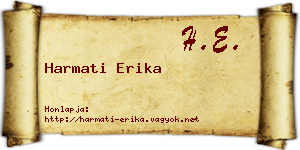 Harmati Erika névjegykártya
